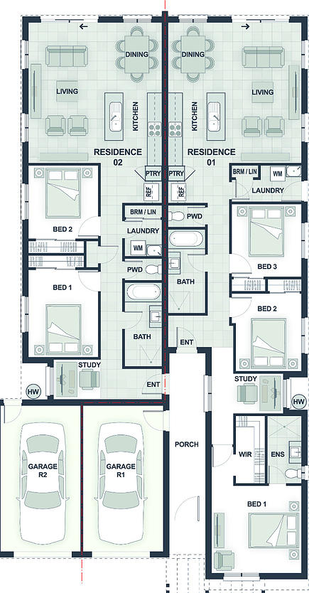 Dual Living Floor Plans